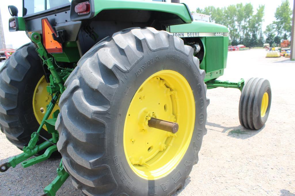 JOHN DEERE 4440, 8 SPD POWER SHIFT, 2WD, 20.8-38 REAR, 7649 HRS, 14L-15 FRONT TIRES, 3PT, 540/1000,