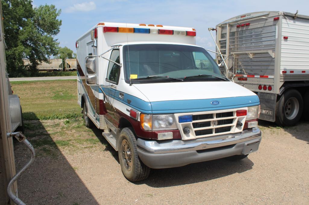 **1997 FORD E-350 AMBULANCE, POWER STROKE DSL ENGINE, 2 WD DRIVE, 306,577 MILES