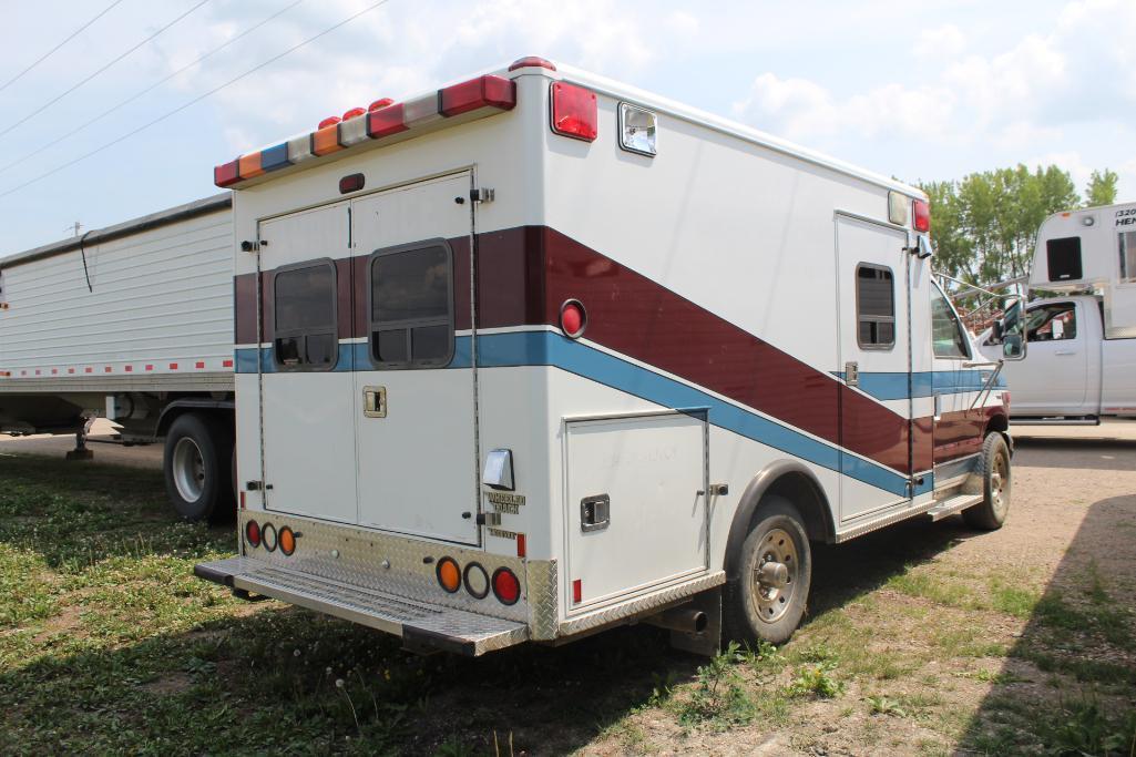 **1997 FORD E-350 AMBULANCE, POWER STROKE DSL ENGINE, 2 WD DRIVE, 306,577 MILES