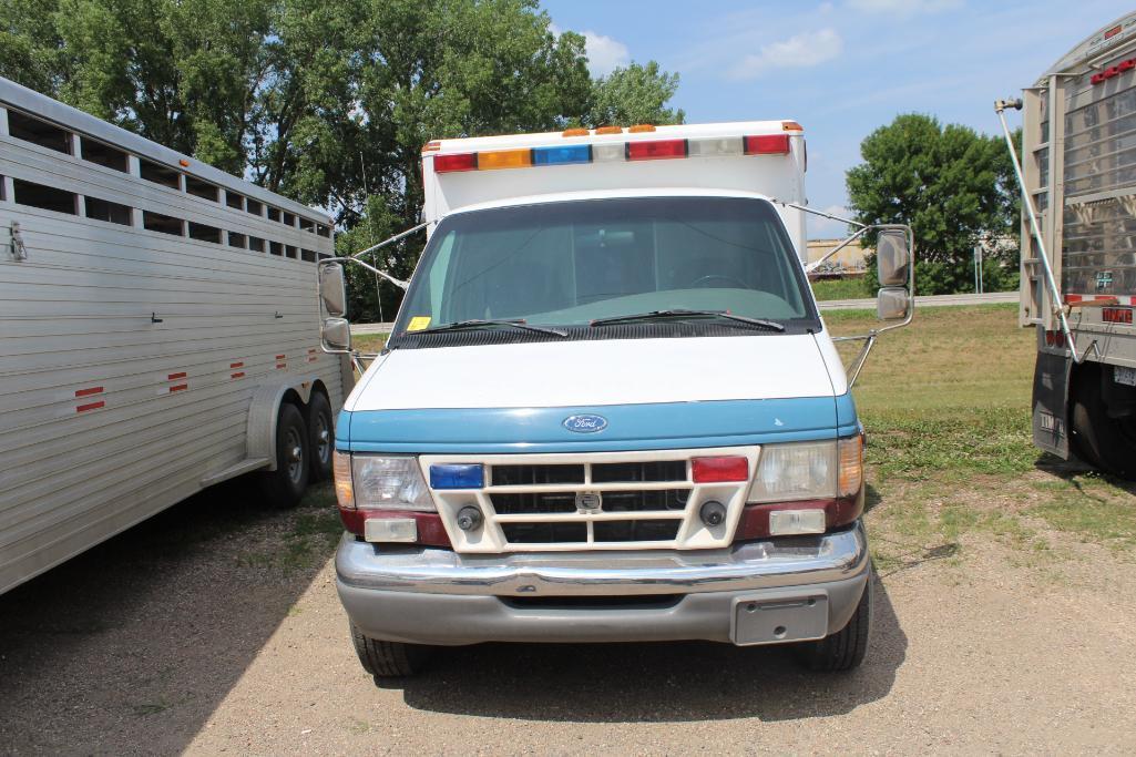 **1997 FORD E-350 AMBULANCE, POWER STROKE DSL ENGINE, 2 WD DRIVE, 306,577 MILES