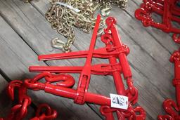 (3) 5400 LB BRAND RATCHETING CHAIN BINDERS, $ X 3