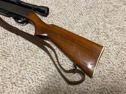 REMINGTON 30-06 SPRG, MODEL 740 WOODMASTER WITH WEAVER PIVOT MOUNT SCOPE, SLING,