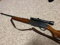 REMINGTON 30-06 SPRG, MODEL 740 WOODMASTER WITH WEAVER PIVOT MOUNT SCOPE, SLING,