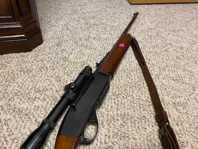 REMINGTON 30-06 SPRG, MODEL 740 WOODMASTER WITH WEAVER PIVOT MOUNT SCOPE, SLING,