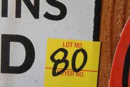 6"x7" "Contains Lead" Single Sided Porcelain Sign