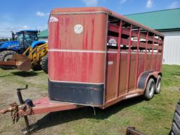 2006 Moritz 16' Bumper Hitch Stock Tandem Axle Trailer