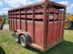 2006 Moritz 16' Bumper Hitch Stock Tandem Axle Trailer