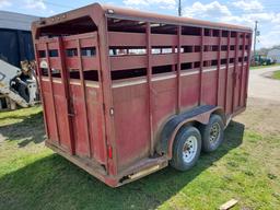 2006 Moritz 16' Bumper Hitch Stock Tandem Axle Trailer