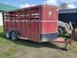 2006 Moritz 16' Bumper Hitch Stock Tandem Axle Trailer