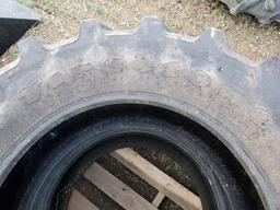 (2) Used Firestone Performer 420/70R28  Front Tractor Tires