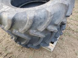 (2) Used Firestone Performer 420/70R28  Front Tractor Tires