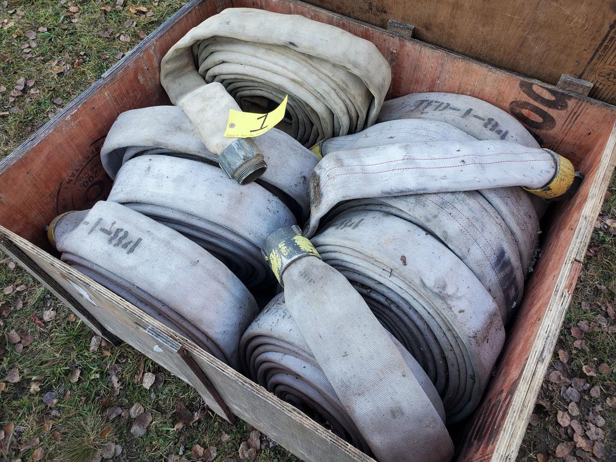Qty. (9) Rolls 3" X 50' Firehose With Threaded Couplers