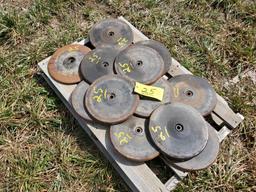 (12) JD/Kinze Cast Iron Closing Wheels