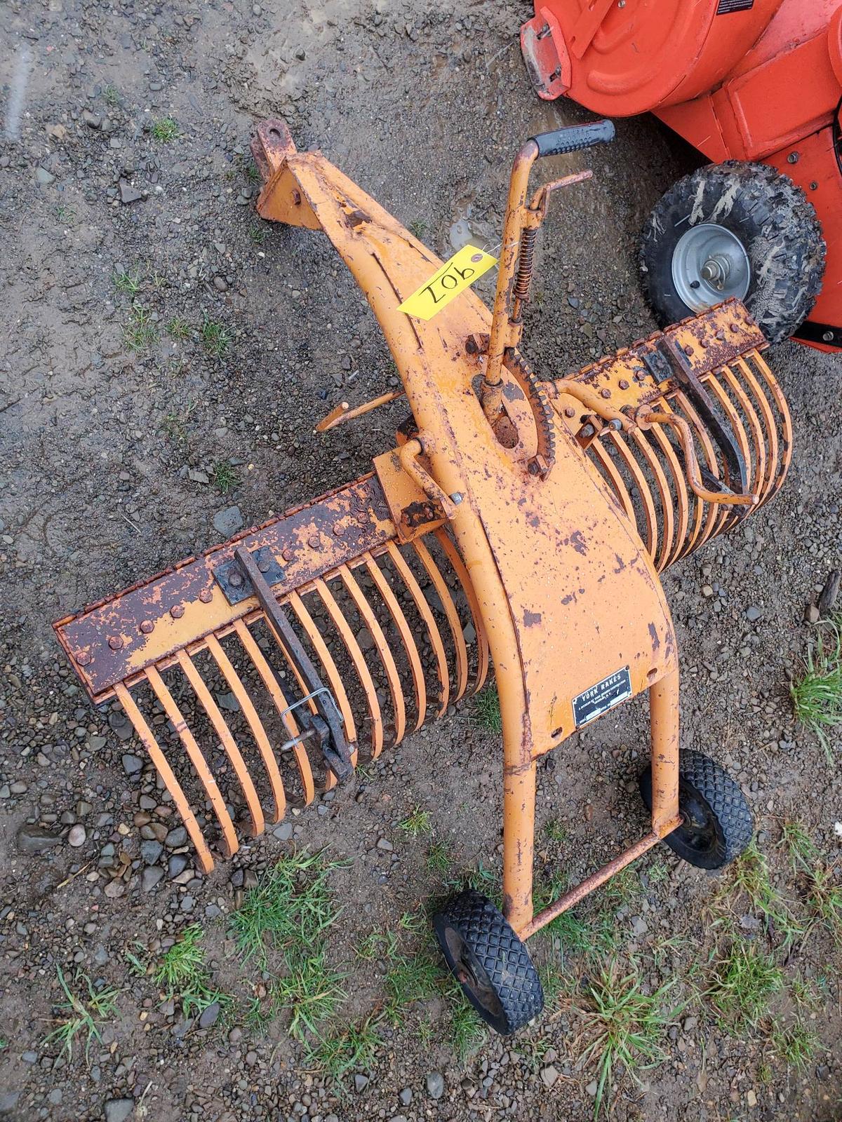 4' Pull Behind York Rake