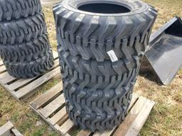 (4) New 12-16.5  12 Ply Camso SKS332 Skid Steer Tires
