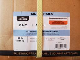 (2) 50 Lb Boxes 8D X 2-1/2" Siding Nails
