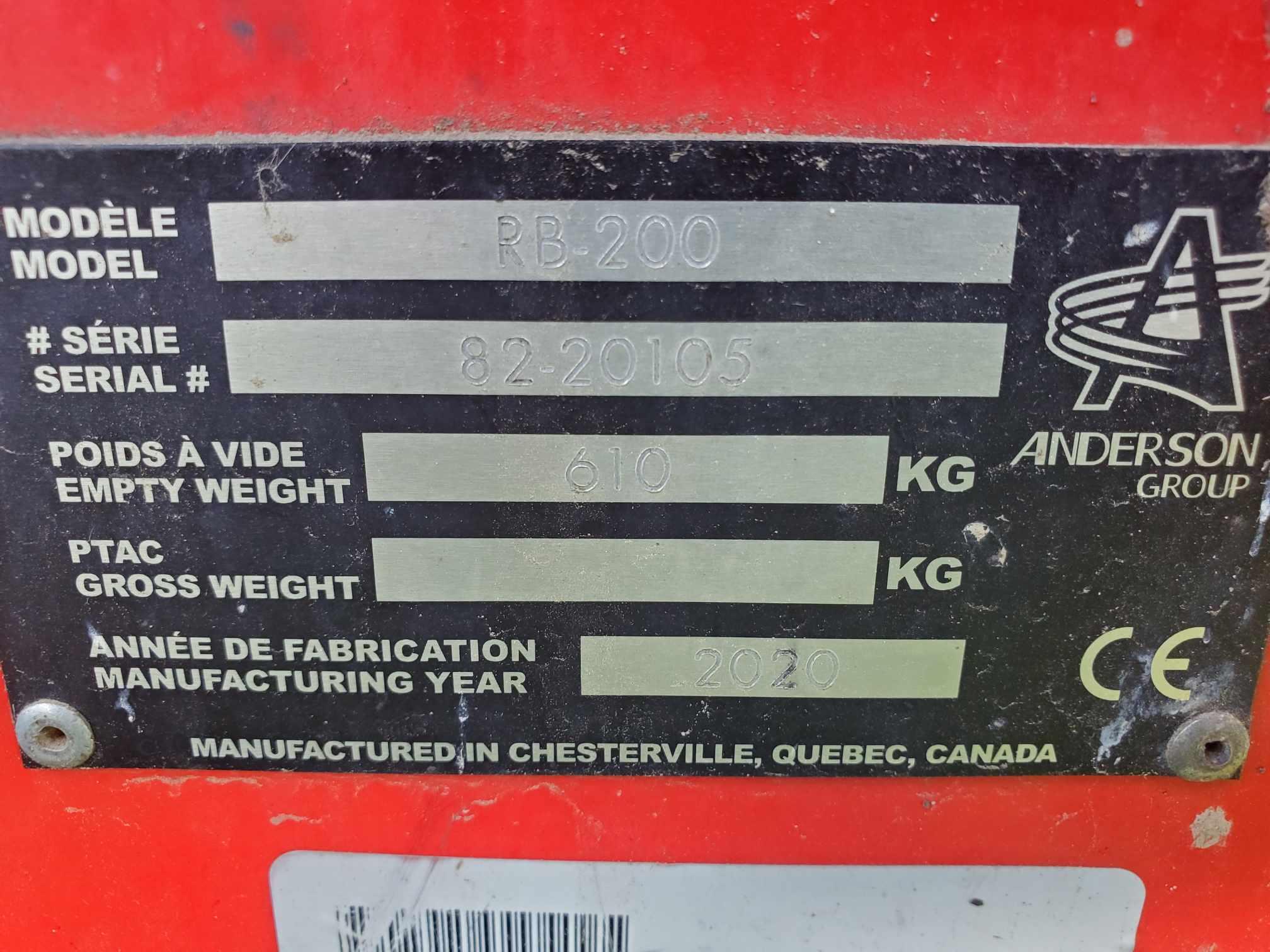 Anderson RB-200 Three Point Hitch Round Bale Wrapper With 30" Stretcher