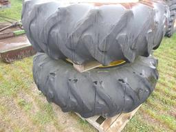 Pair Of 20.8 X 38  10 Bolt Axle Dual Tires And Wheels