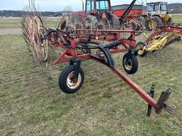 H&S 12 Wheel Bi-Fold Hay Rake With Hydraulic Fold