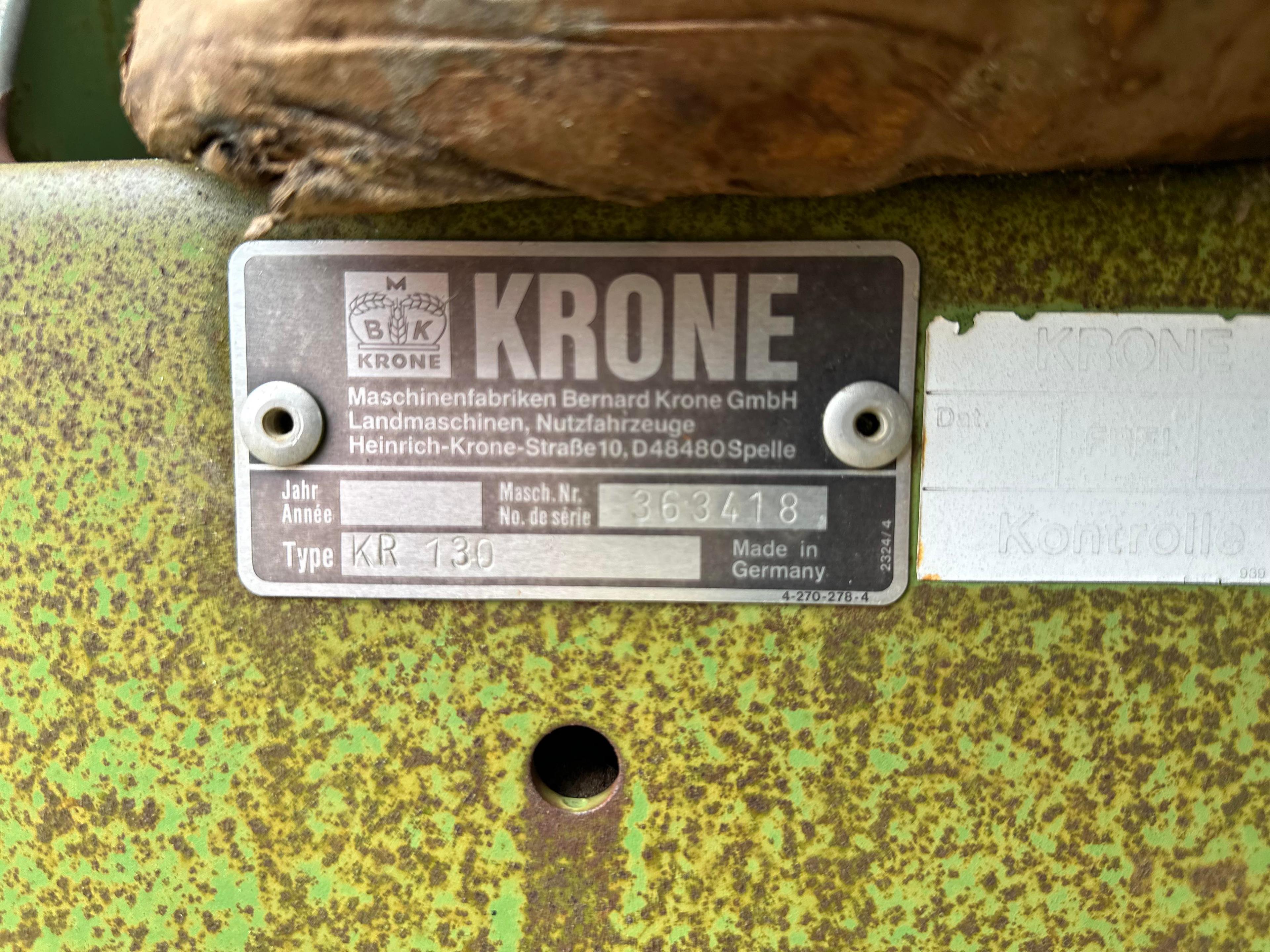 Krone KR130 Round Baler 4X4
