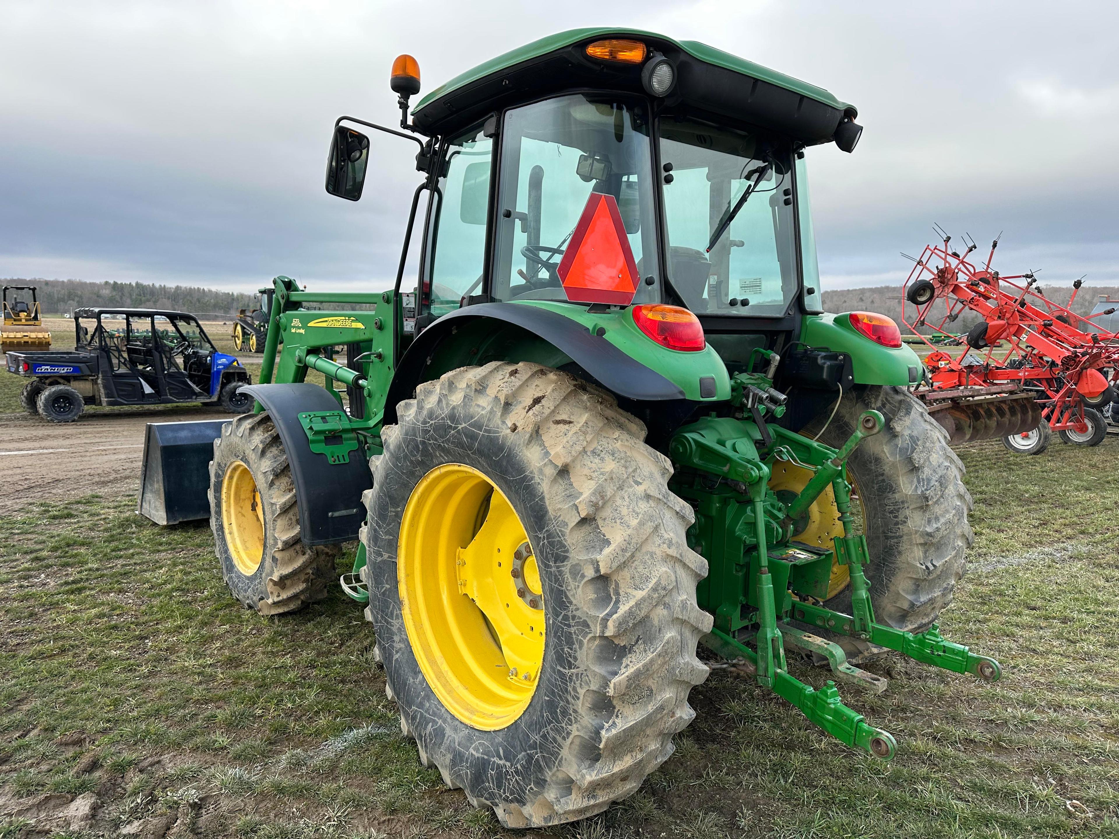 John Deere 6115D MFWD Cab Tractor with 673 Self Leveling Loader