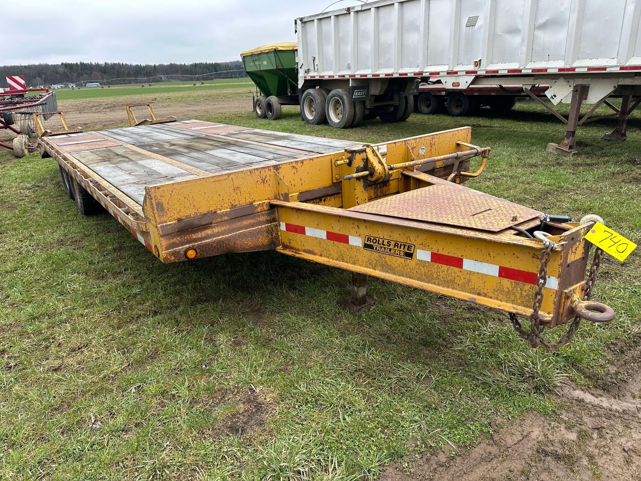 2005 Rolls Rite 25’ Tandem Axle Pintle Hitch Trailer