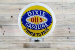 Dixie Oils Gasoline "Power to Pass" Globe & 13.5" Lenses TAC 9