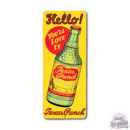 Texas Punch Hello! & Bottle Metal Door Push Sign TAC 9
