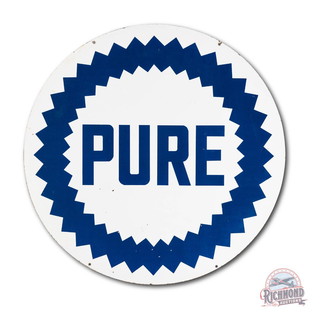42" Pure Sawtooth Double Sided Porcelain Sign