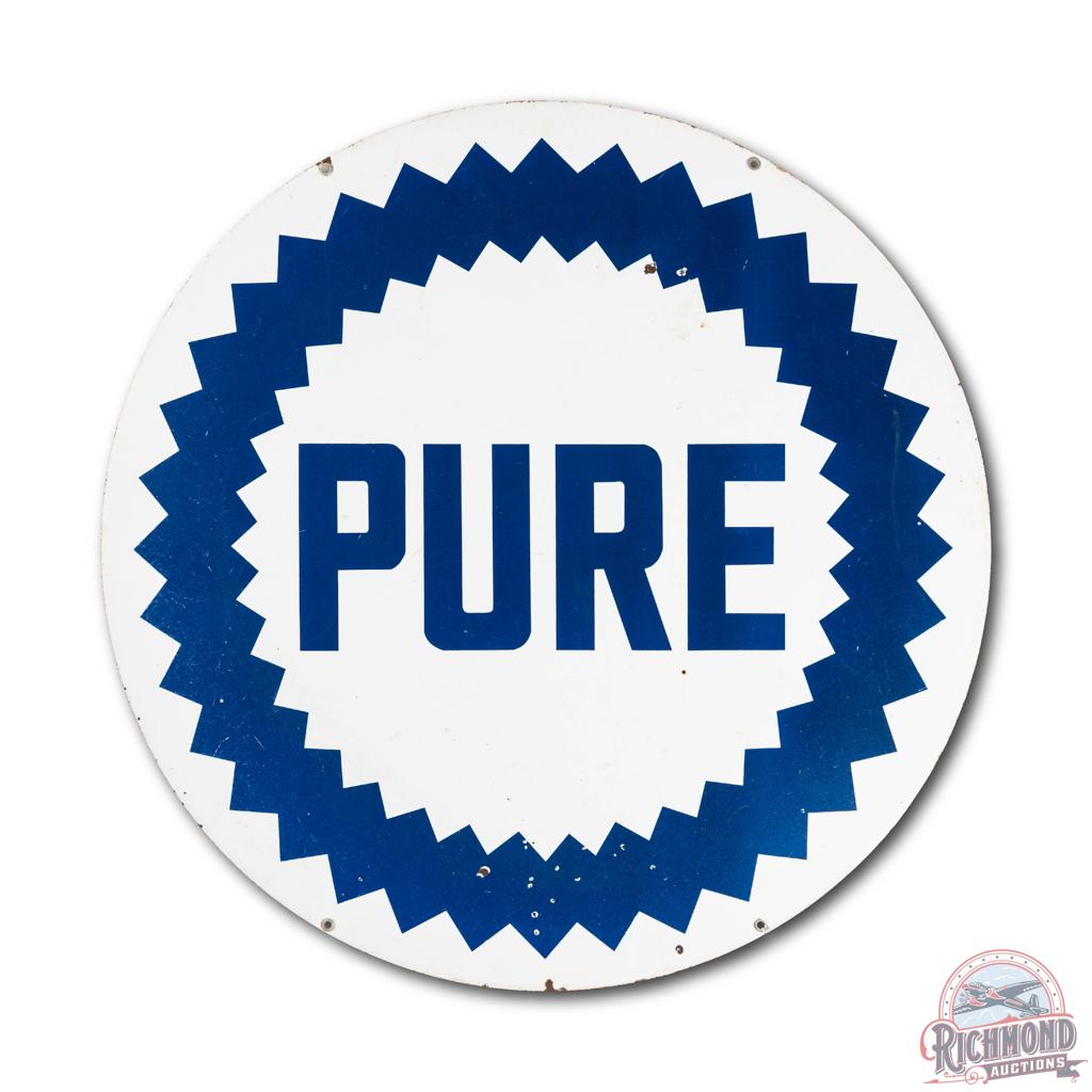 42" Pure Sawtooth Double Sided Porcelain Sign