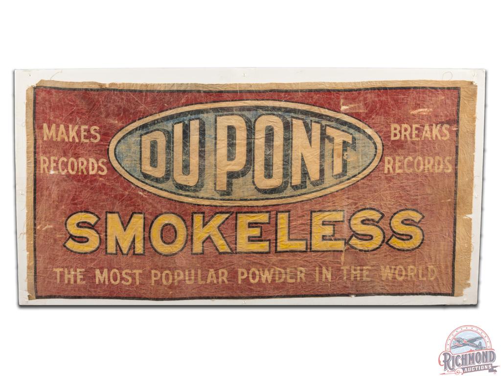 DuPont Smokeless "Makes Records Breaks Records" Canvas Banner