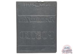 New York NY State Cooperative Game Management Area Embossed Tin Sign
