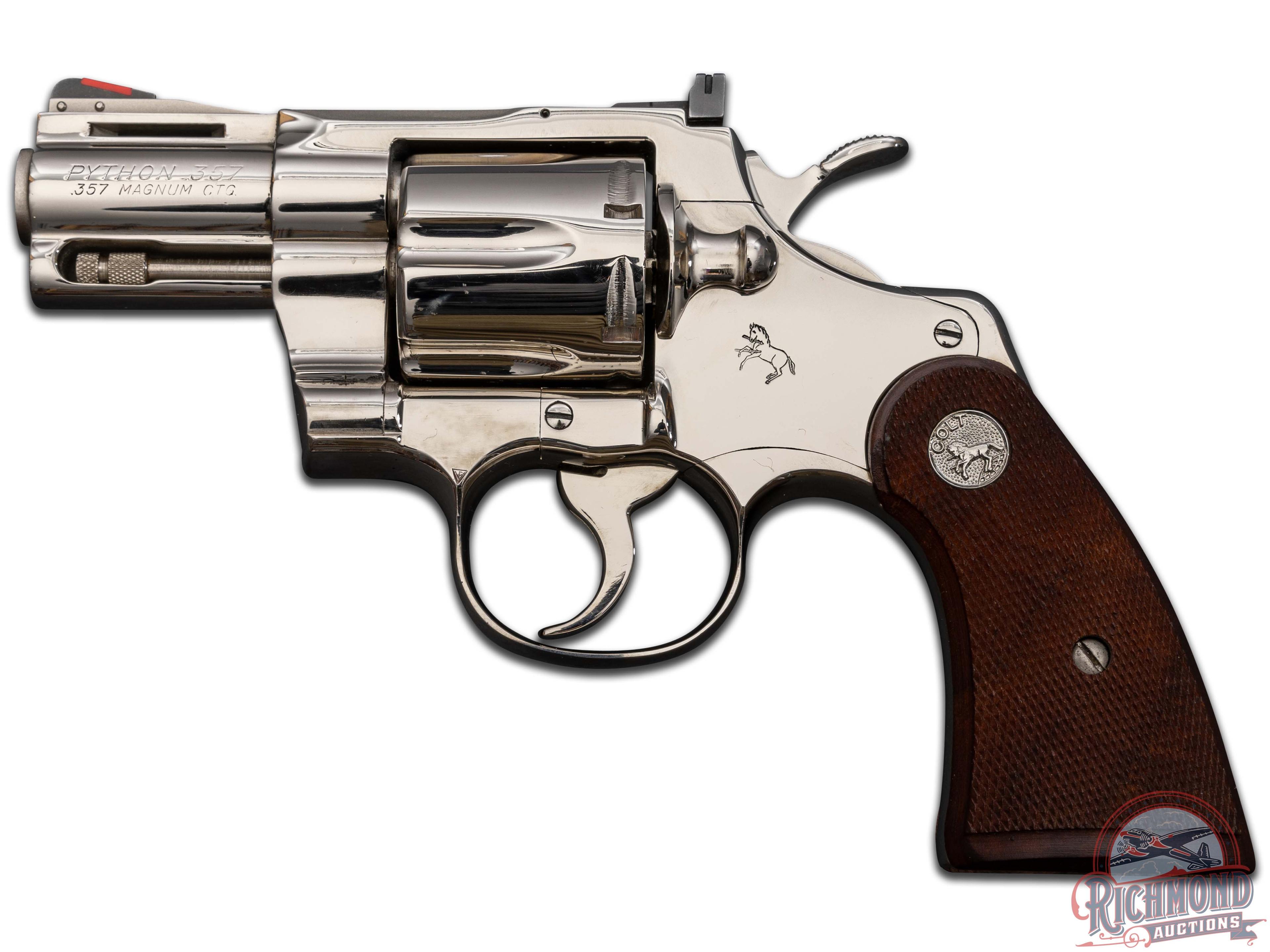 1971 Colt Python 2.5" Nickel .357 Magnum Double Action Revolver