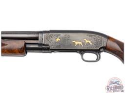 Pre-64 Engraved & Gold Embossed Custom Winchester Model 12 Pigeon Grade 12 Gauge Pump Action Shotgun