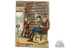 Remington UMC Autoloading & Repeating Firearms Cardboard Easel Back Countertop Display Sign