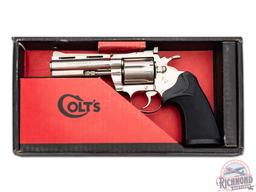1977 Colt Diamondback 4" Nickel .38 Special Double Action Revolver