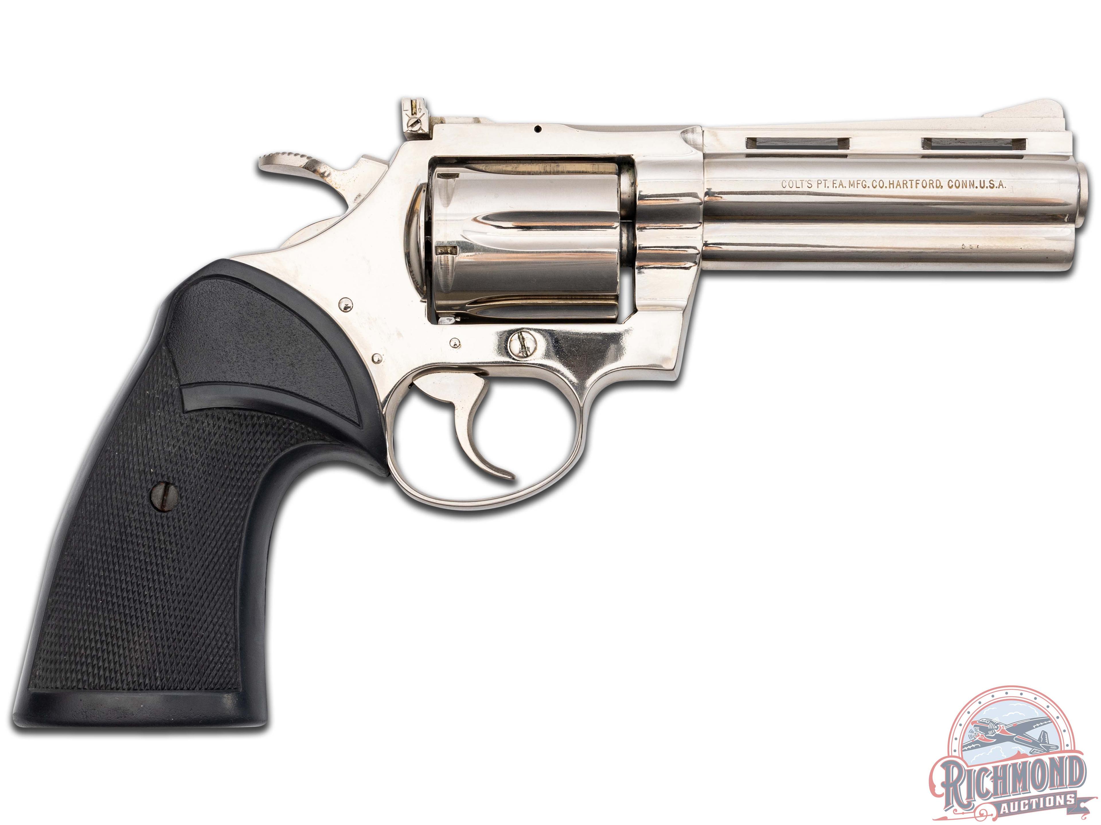 1977 Colt Diamondback 4" Nickel .38 Special Double Action Revolver
