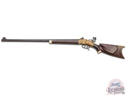 Ornate Antique Percussion Target Rifle Shuetzen Style Muzzleloader