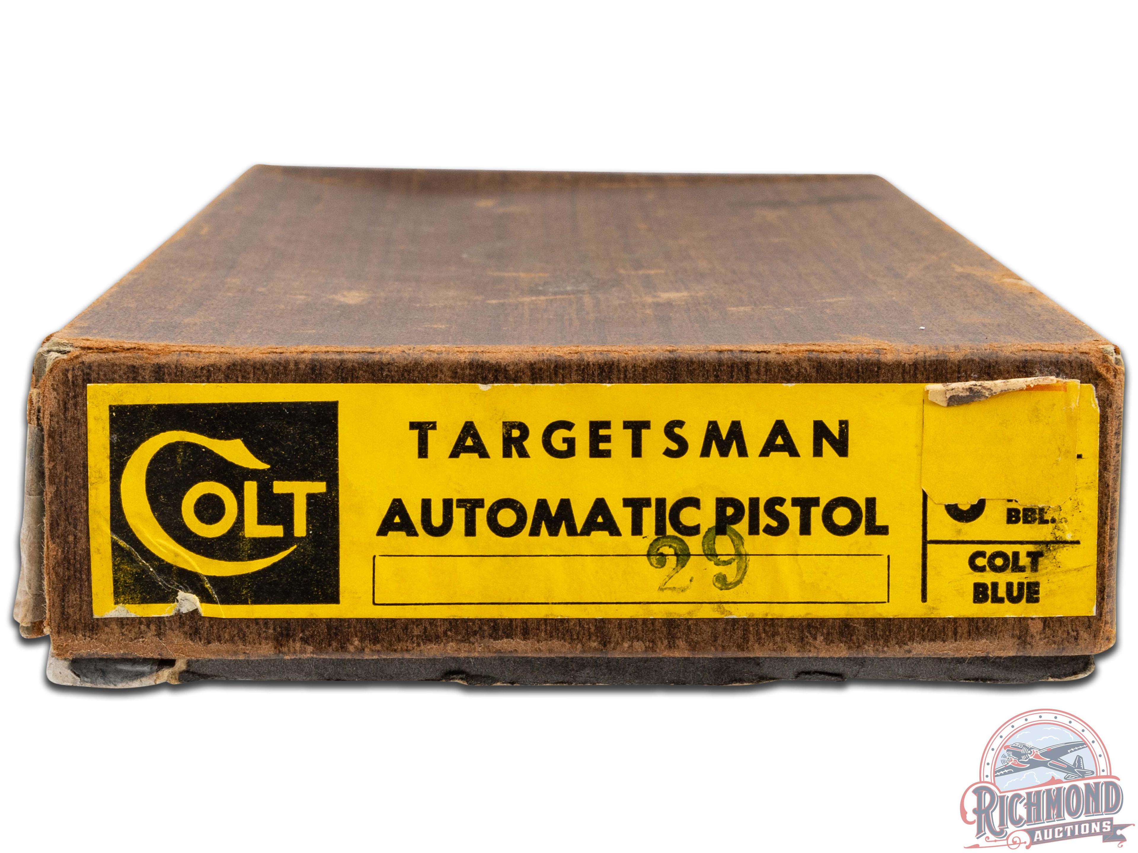 1949 Colt Woodsman Targetsman .22 LR Semi-Automatic Pistol in Original Box