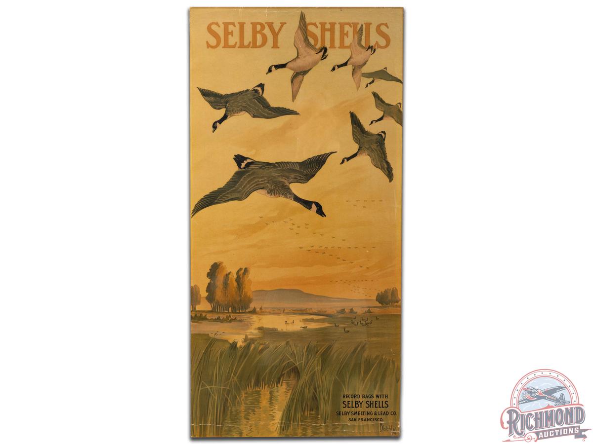 Rare 1909 Selby Shells Paper Poster Selby Smelting & Lead Co. San Francisco