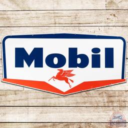 1961 Mobiloil Gasoline 58" DS Porcelain Sign w/ Pegasus