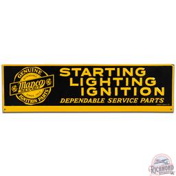 1948 Genuine Mapco Detroit Ignition Parts Emb. SS Tin Sign w/ Logo