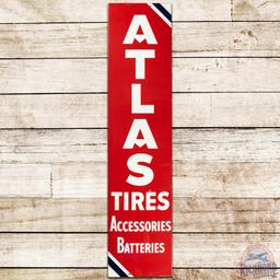 1961 Atlas Tires Accessories Batteries SS Tin Sign