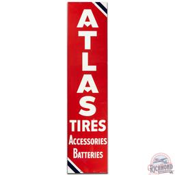 1961 Atlas Tires Accessories Batteries SS Tin Sign