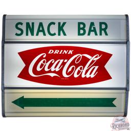 Drink Coca Cola Snack Bar DS Lighted Advertising Sign w/ Arrow