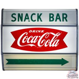 Drink Coca Cola Snack Bar DS Lighted Advertising Sign w/ Arrow