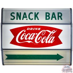 Drink Coca Cola Snack Bar DS Lighted Advertising Sign w/ Arrow