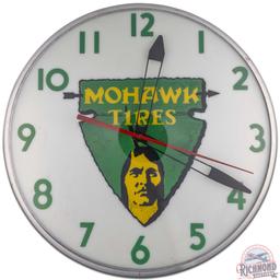 Mohawk Tires 15" Advertising Clock w/ Arrow Logo