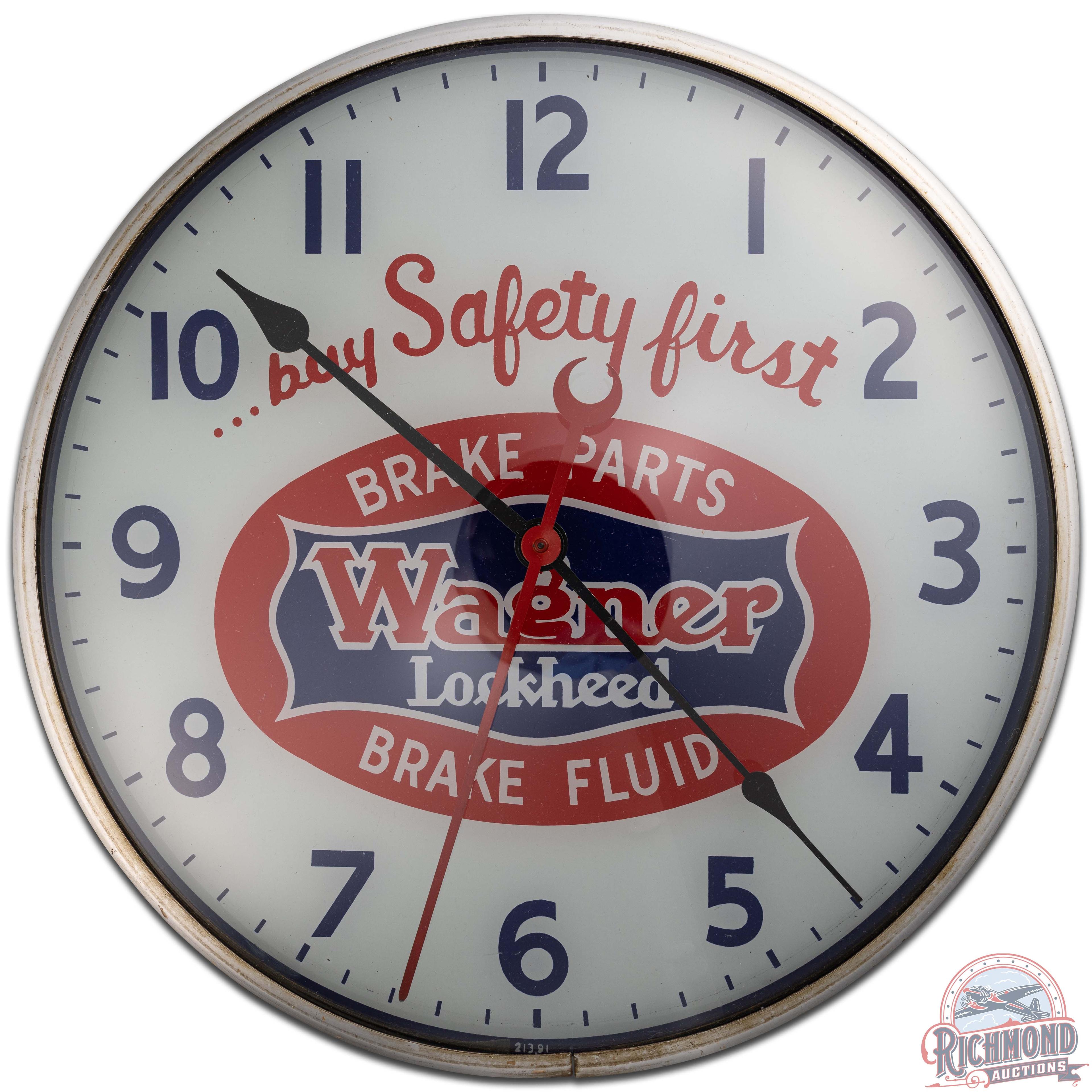 Wagner Lockheed Brakes 15" Deluxe Advertising Clock