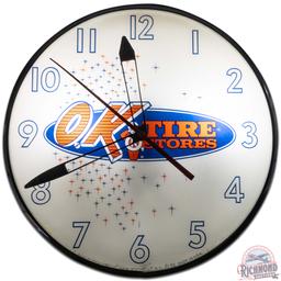 OK Tire Stores 15" Pam Advertising Clock w/ Logo